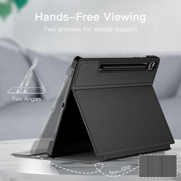 JETech Samsung Galaxy Tab S9 FE Standl Klf-Black
