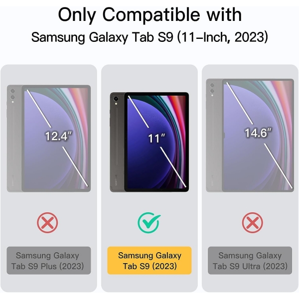 JETech Samsung Galaxy Tab S9 FE Standl Klf-Green