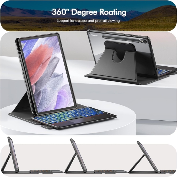 INFILAND Galaxy Tab S10 Plus/S9 Plus Klavyeli Klf