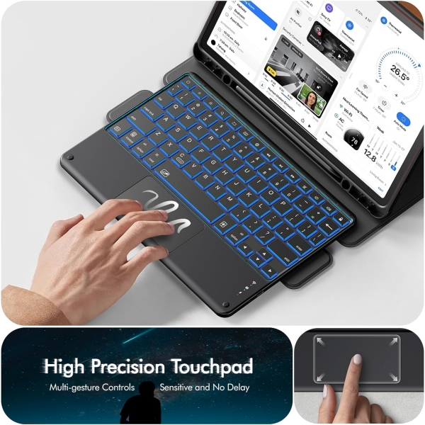 INFILAND Galaxy Tab S10 Plus/S9 Plus Klavyeli Klf