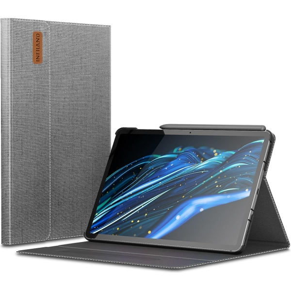 INFILAND Galaxy Tab S9 Plus/S9 FE Standl Klf-Gray