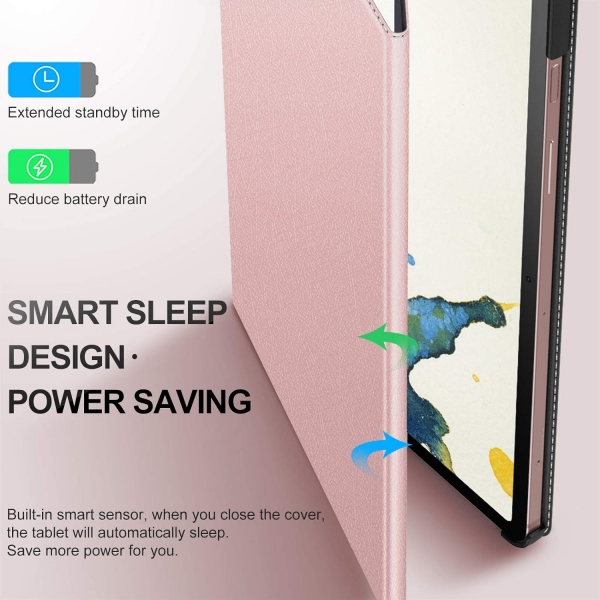 INFILAND Galaxy Tab S9 Ultra Standl Klf-Rose Gold