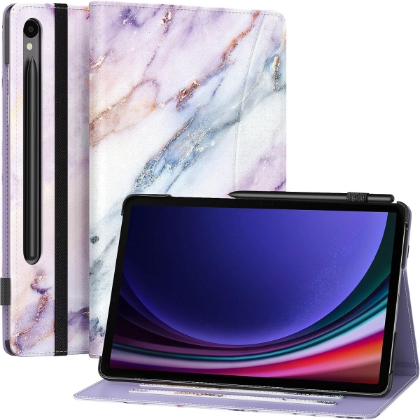 MoKo Samsung Galaxy Tab S9 FE Standl Klf-Purple Marble