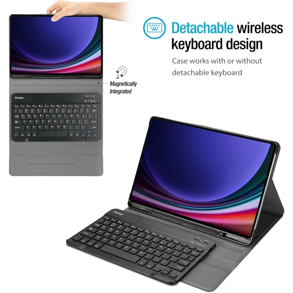 ProCase Galaxy Tab S9 FE Plus Klavyeli Klf (12.4 in)