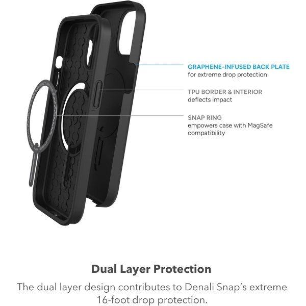 ZAGG Denali Snap Apple iPhone 15 Plus Klf-Black