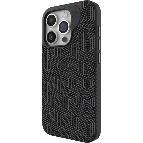 Zagg London Snap Apple iPhone 15 Pro Max Klf -Black Geo