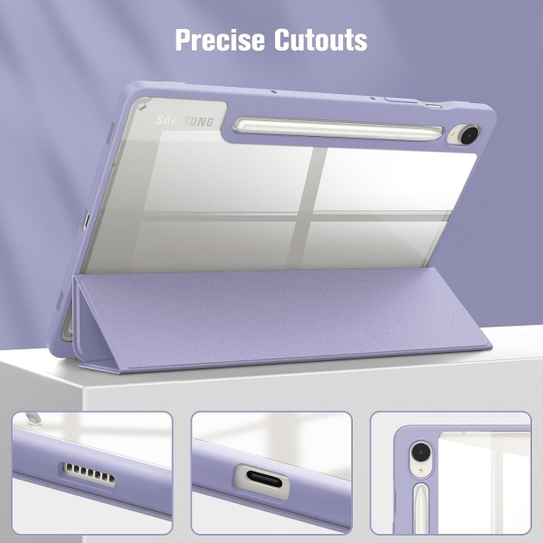 Fintie Samsung Galaxy Tab S9 FE Plus effaf Klf-Lilac Purple