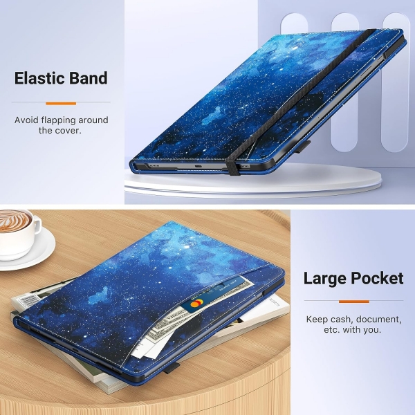 MoKo Samsung Galaxy Tab S9 FE Plus Standl Klf-Blue Starry Sky