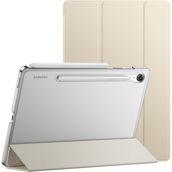 JETech Samsung Galaxy Tab S9 FE Plus Koruyucu Klf-Beige