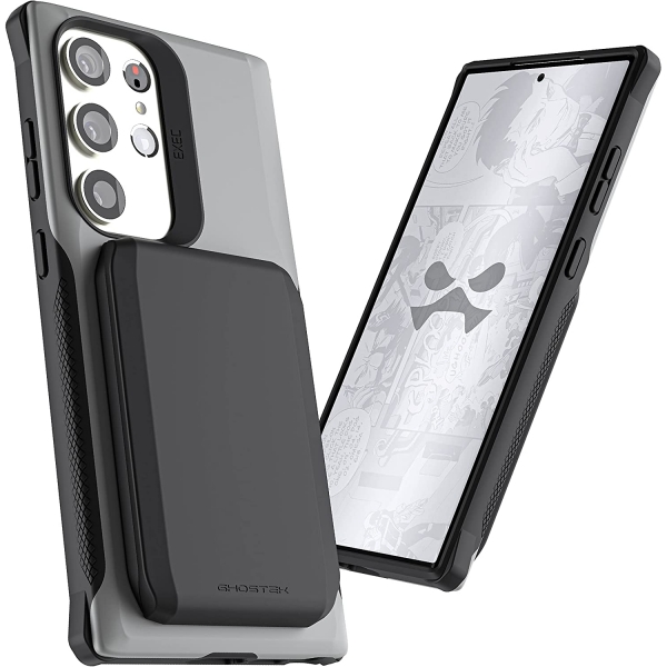 Ghostek EXEC Serisi Galaxy S24 Manyetik Czdan Klf -Grey