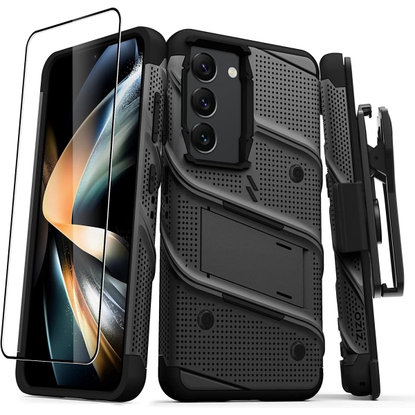 Zizo Bolt Serisi Samsung Galaxy S24 Ultra Klf-Black Black