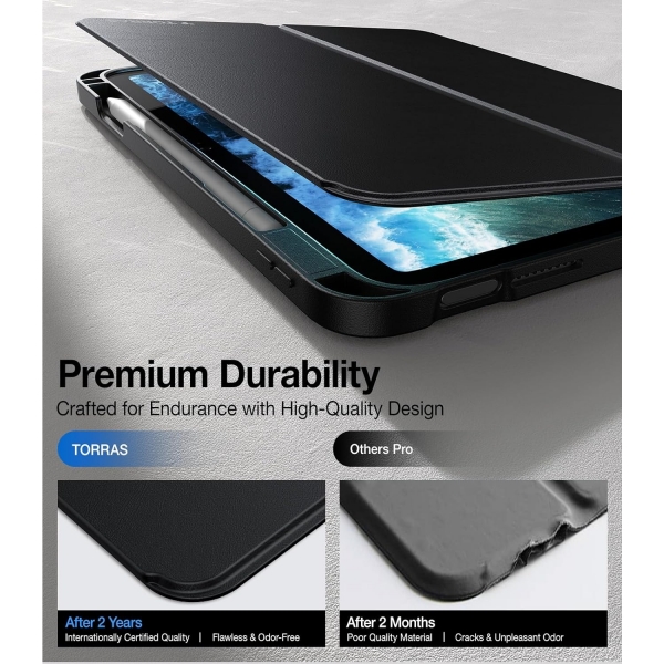 TORRAS Manyetik iPad 9/8/7.Nesil Klf(10.2 in)-Black