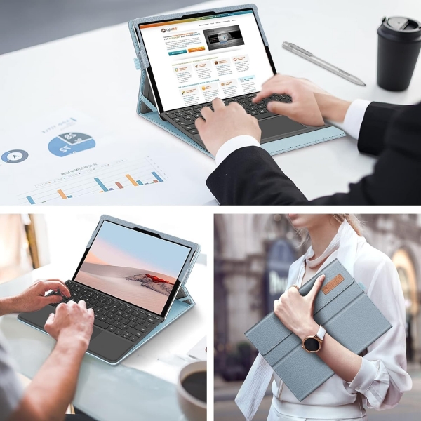 Fintie Microsoft Surface Go 4 Uyumlu Al Klf-Ice Blue