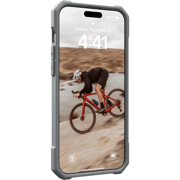 UAG Essential iPhone 15 Pro Darbeye Dayankl Klf-Silver