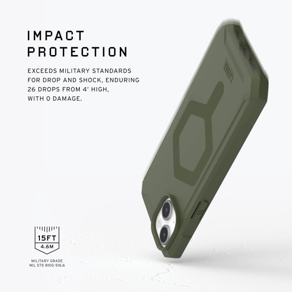 UAG Essential iPhone 15 Darbeye Dayankl Klf-Olive Drab