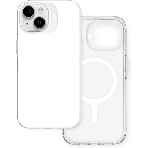 MOFT Snap Manyetik iPhone 15 Plus effaf Klf -White