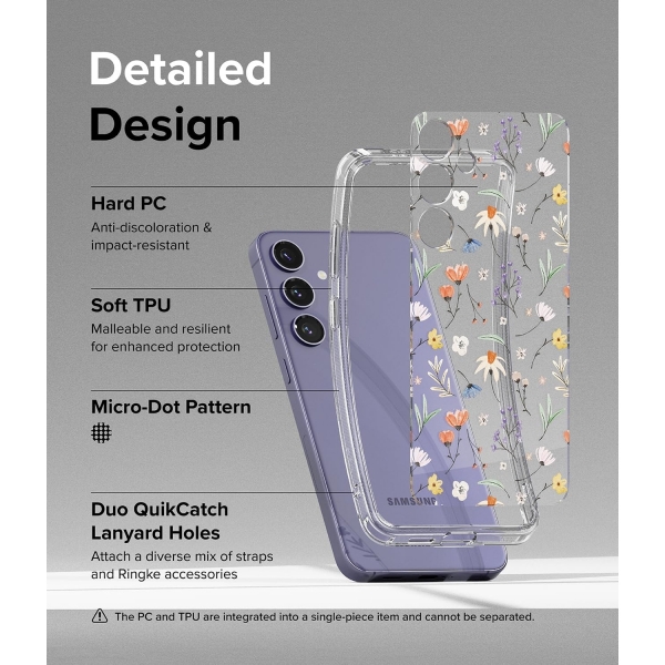 Ringke Fusion Design Serisi Galaxy S24 Plus Klf-Dry Flowers