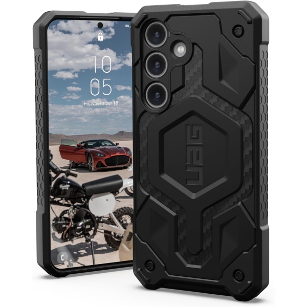 UAG Monarch Galaxy S24 Plus Darbeye Dayankl Klf -Carbon Fiber