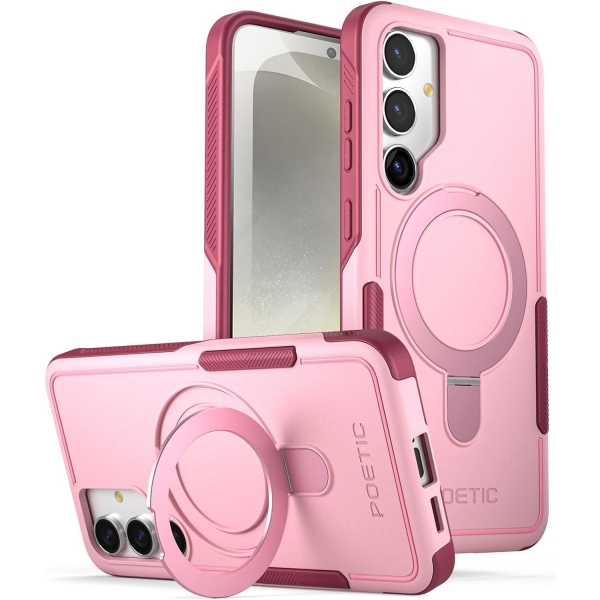 Poetic Neon Serisi Galaxy S24 Plus Standl Klf -Light Pink