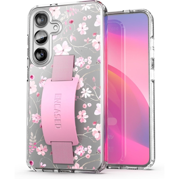 Encased Finger Loop Galaxy S24 Plus Klf-Pink Flowers