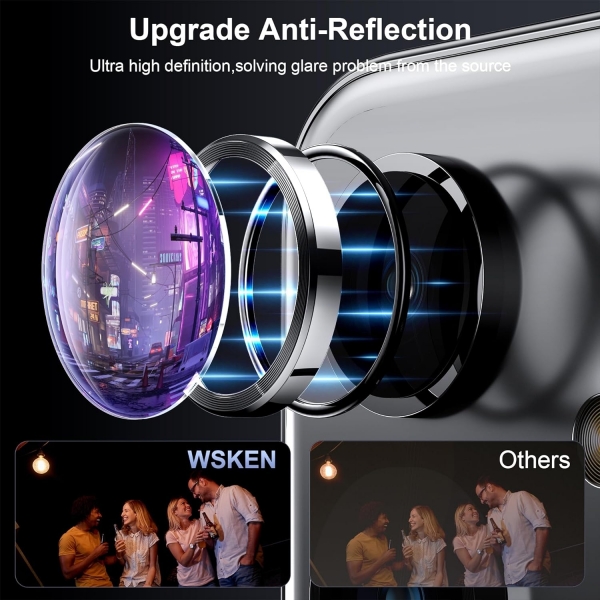 WSKEN Galaxy S24 Plus Kamera Lens Koruyucu-Silver 