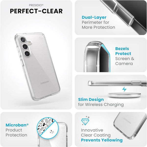 Speck Products Galaxy S24 Plus Presidio Glitter Klf-Clear