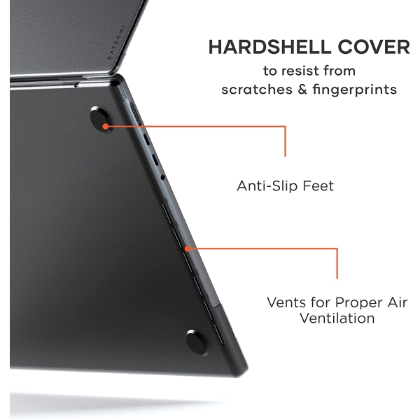 Satechi Eco Hardshell MacBook Air M2 Klf (13.6 in)-Dark