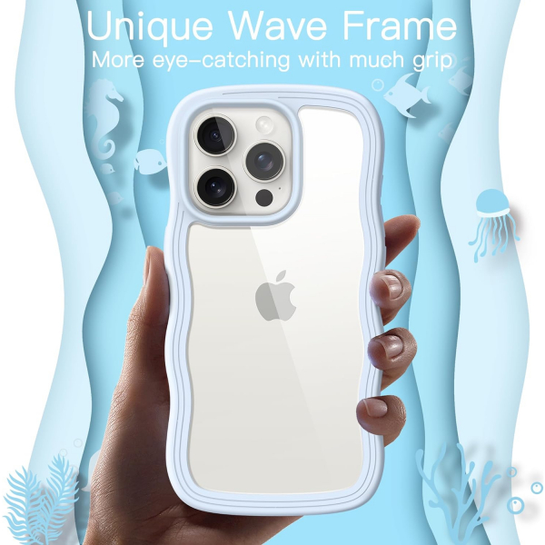 JETech Cute Dalgal iPhone 15 Pro Max Klf -Blue