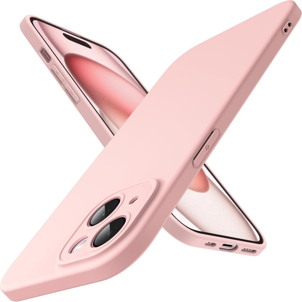 JETech nce iPhone 15 Mat Klf-Pink