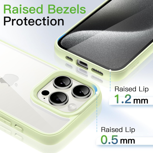 JETech Darbeye Dayankl iPhone 15 Pro Max Mat Klf-Green