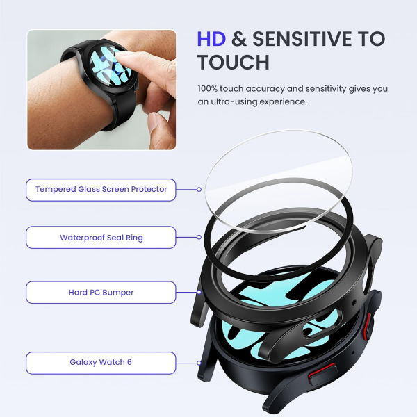 Goton Galaxy Watch 6 40mm Bumper Klf-Clear