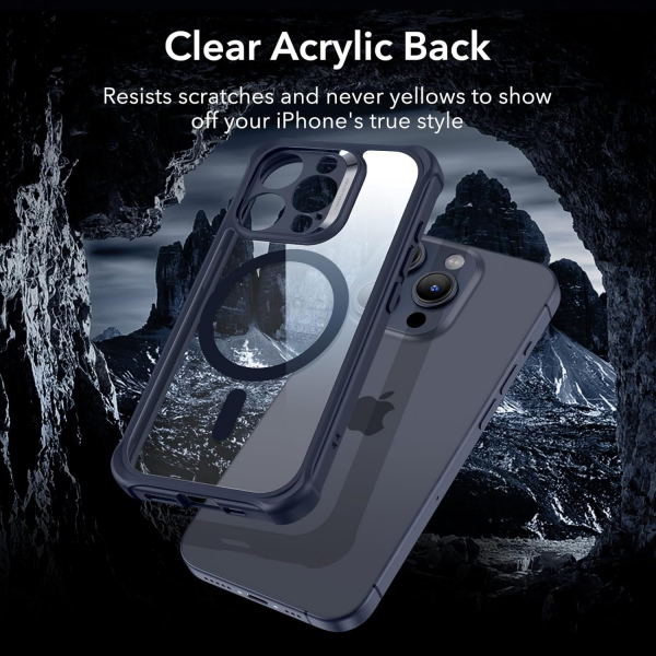 ESR Armor Tam Korumal iPhone 15 Pro Klf-Clear Dark Blue