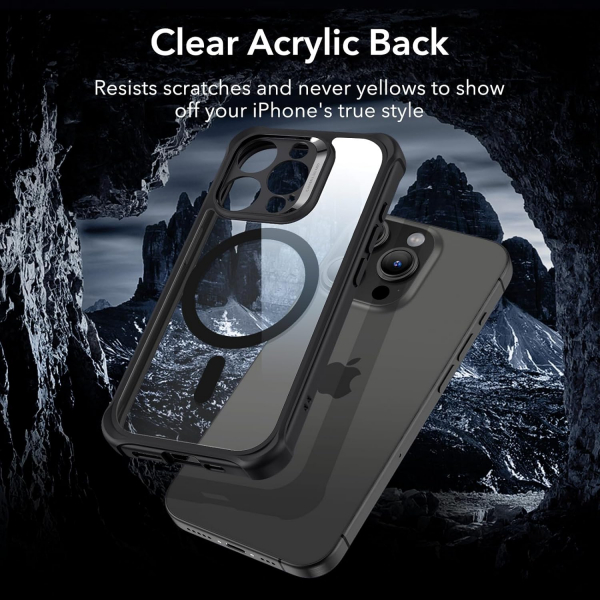 ESR Armor Tam Korumal iPhone 15 Pro Klf-Clear Black