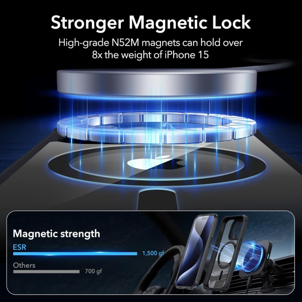 ESR Armor Tam Korumal iPhone 15 Pro Klf-Clear Black