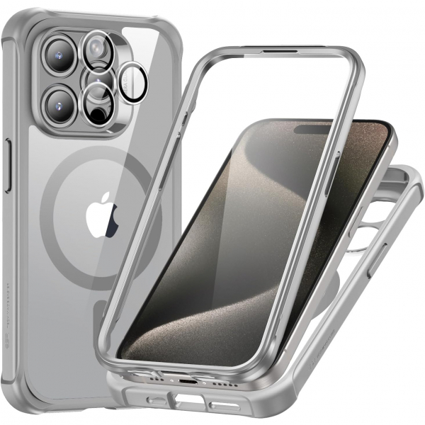 ESR Armor Tam Korumal iPhone 15 Pro Klf-Clear Gray