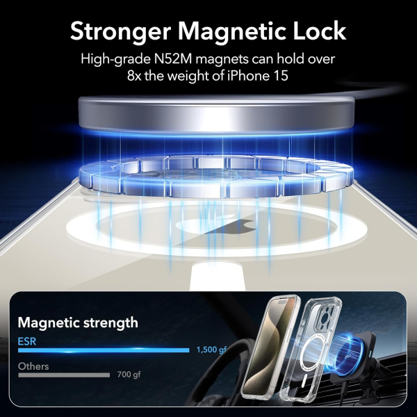 ESR Armor Tam Korumal iPhone 15 Pro Klf-Clear
