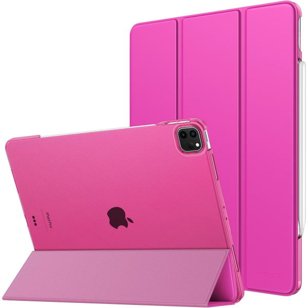 MoKo Kalem Blmeli iPad Air Klf (11 in)(6.Nesil)-Pitaya Red