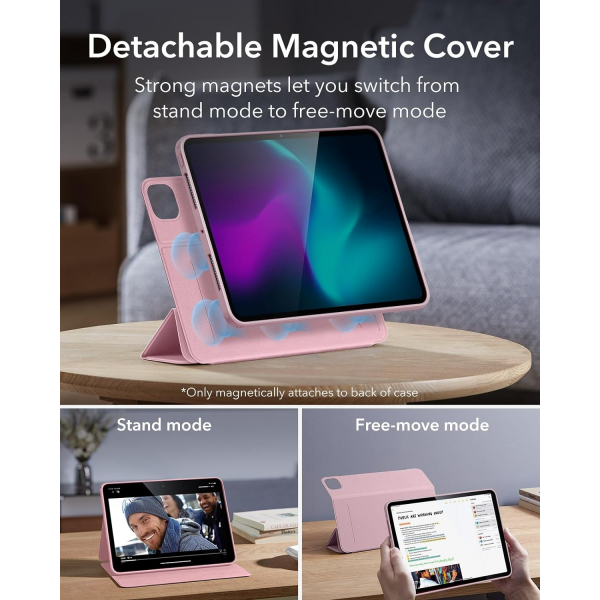 ESR Rebound 360 iPad Air 6.Nesil Manyetik Klf(11 in)-Pink