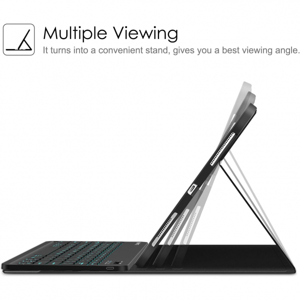 Fintie Manyetik iPad Air Klavyeli Klf (13 in)-Backlight Black