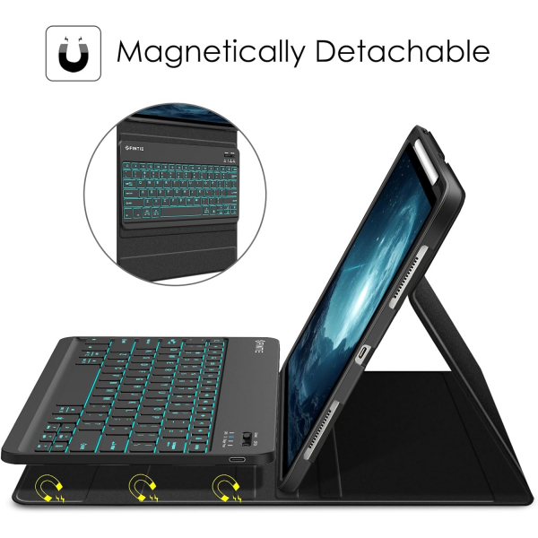 Fintie Manyetik iPad Air Klavyeli Klf (13 in)-Backlight Black