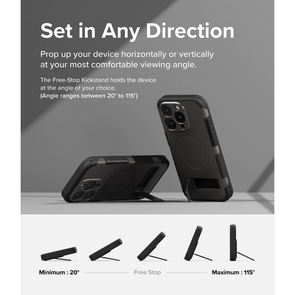 Rin gke Alles iPhone 15 Pro Klf-Gun Metal 