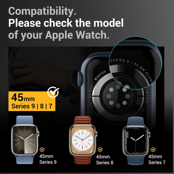 MAGEASY Silikon Apple Watch 9 41mm Bumper Klf-Storm Blue
