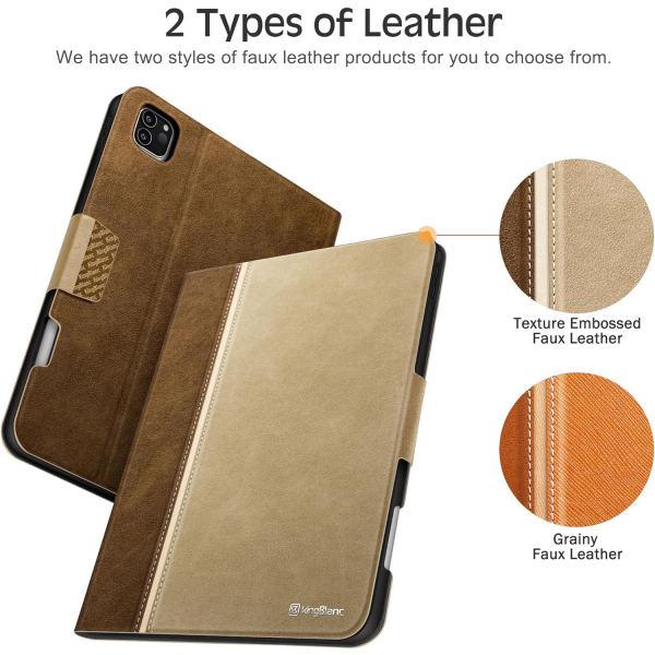 KingBlanc Deri iPad Pro M4 Klf (13 in)-Beige Camel 