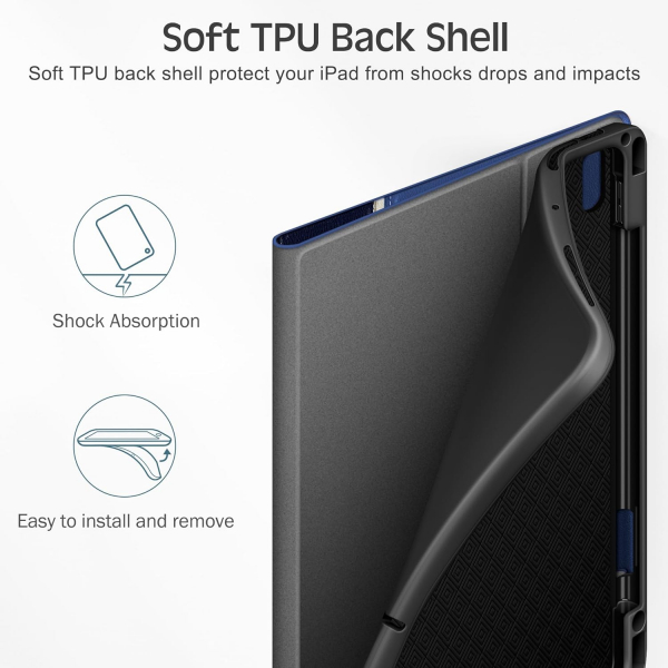KingBlanc Deri iPad Air M2 Klf (13 in)-Navy Blue