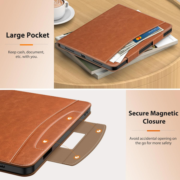 MoKo Deri Folyo iPad Pro M4 Klf (13 in)-Brown