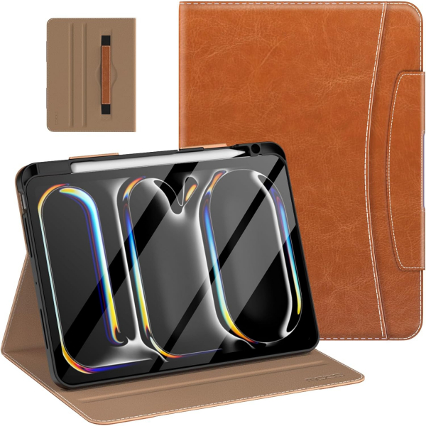 MoKo Deri Folyo iPad Pro M4 Klf (13 in)-Brown