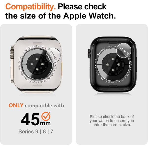 amBand Apple Watch 9/8/7 44mm Bumper Klf-Natural Titanium 
