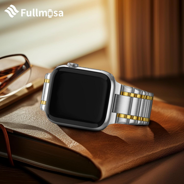 Fullmosa Apple Watch 9/8/7 Kay (42/44/45mm)-Silver And Gold