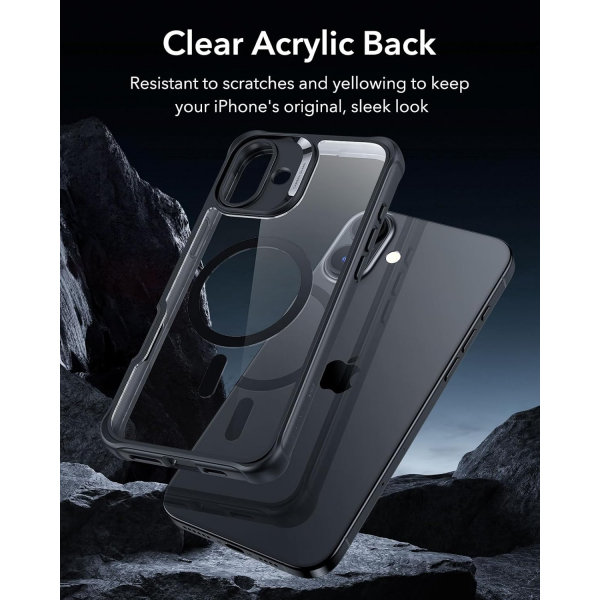 ESR Apple iPhone 16 Plus Armor Tam Korumal Klf-Clear Black