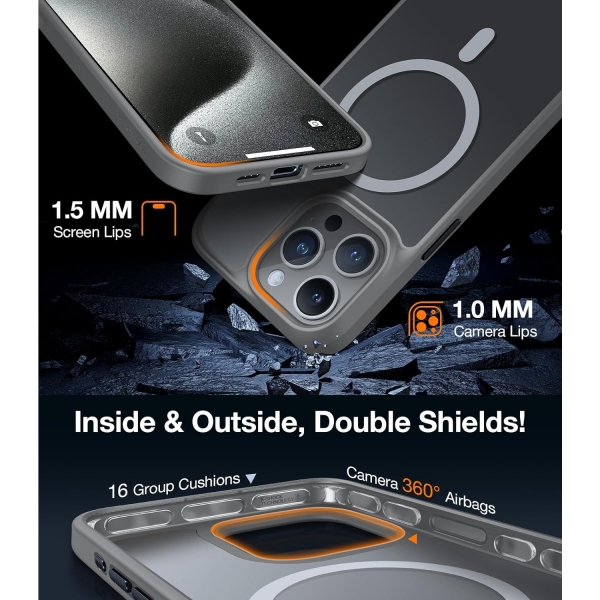 TORRAS Apple iPhone 16 Pro Manyetik Klf-Natural Titanium